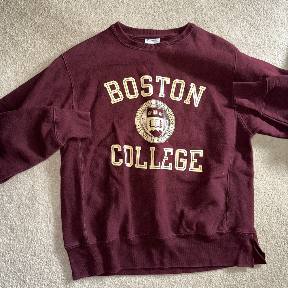Boston College Crewneck. Champion. Size medium.